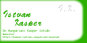 istvan kasper business card
