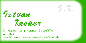 istvan kasper business card